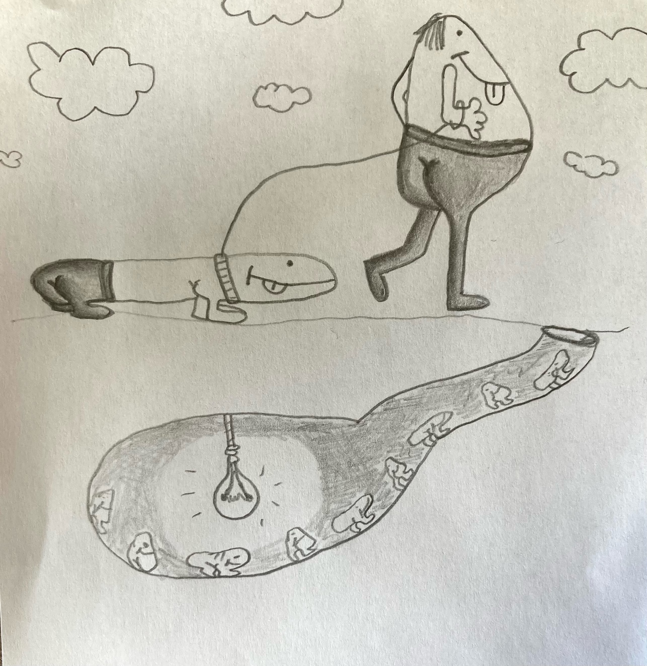 Just a doodle on hotel notepaper 🍑